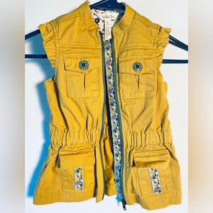 Matilda Jane Girls Mustard Yellow Zip-Up Vest